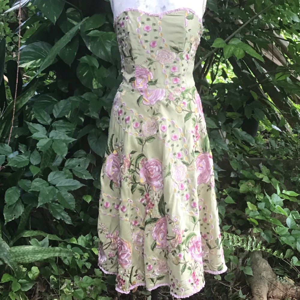 ECI designer cotton strapless dress